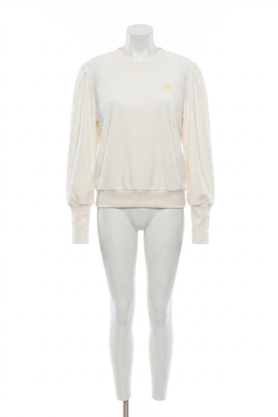 NEW PJ SALVAGE velour vanity long sleeve lounge top in stone